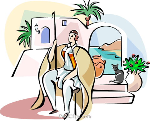 Man In Traditional Greek Dress Royalty Free Vector - Man In Traditional Greek Dress Royalty Free Vector (480x386)