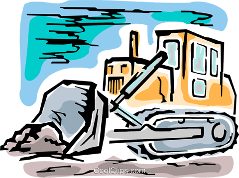 Bulldozers Royalty Free Vector Clip Art Illustration - Bulldozers Royalty Free Vector Clip Art Illustration (480x358)