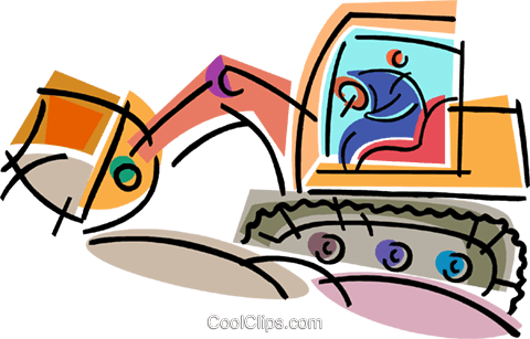 Bulldozers Royalty Free Vector Clip Art Illustration - Bulldozers Royalty Free Vector Clip Art Illustration (480x307)