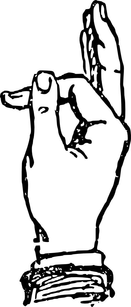 Clipart Deaf Alphabet F D636 - Clipart Deaf Alphabet F D636 (512x1195)