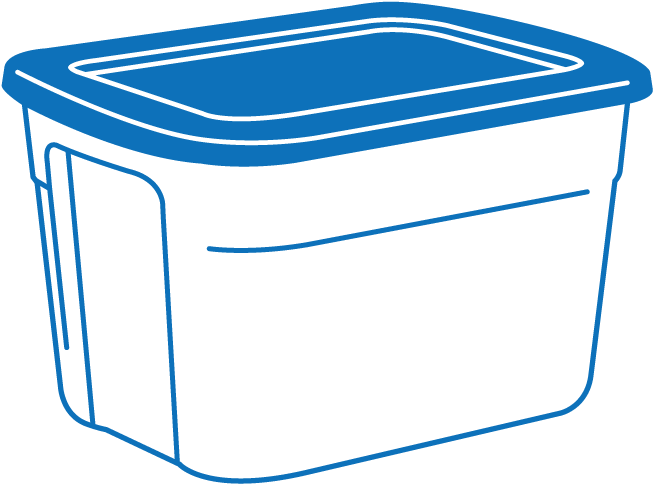 Icon Of A Blue Plastic Tote - Icon Of A Blue Plastic Tote (720x720)