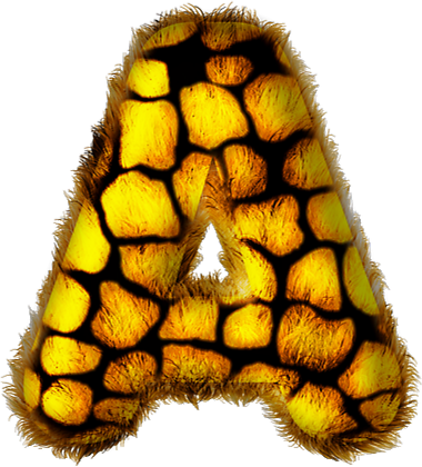 B *✿* Alfabeto Animal, Scrapbook Letters, Safari Animals, - B *✿* Alfabeto Animal, Scrapbook Letters, Safari Animals, (380x420)