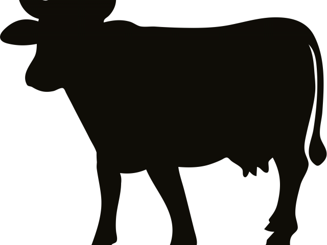 Silhouette Clipart Cow - Silhouette Clipart Cow (640x480)