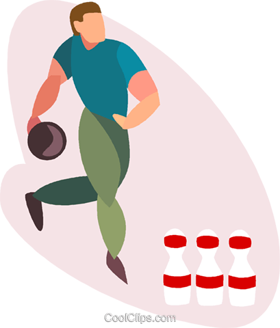 Bowler Bowling Ball Royalty Free Vector Clip Art Illustration - Bowler Bowling Ball Royalty Free Vector Clip Art Illustration (409x480)