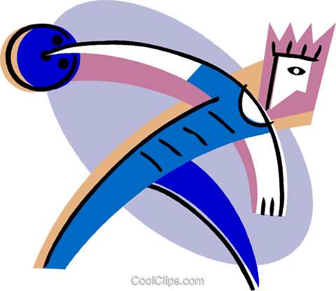 Bowling, Man Bowling Royalty Free Vector Clip Art Illustration - Bowling, Man Bowling Royalty Free Vector Clip Art Illustration (480x416)