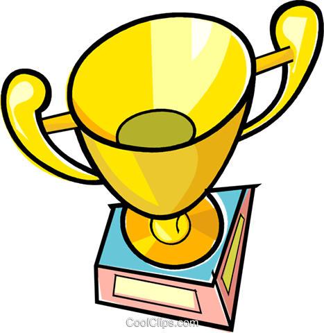 Gold Trophy Royalty Free Vector Clip Art Illustration - Gold Trophy Royalty Free Vector Clip Art Illustration (467x480)