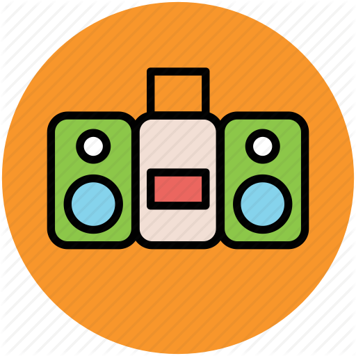 Circular By Vectors Market Boombox Ghetto Blaster - Circular By Vectors Market Boombox Ghetto Blaster (512x512)