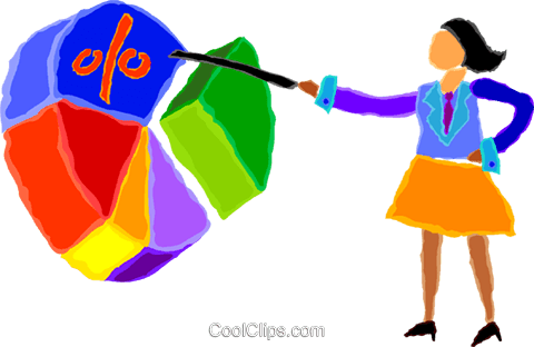 Woman Pointing At A Pie Chart Royalty Free Vector Clip - Woman Pointing At A Pie Chart Royalty Free Vector Clip (480x312)