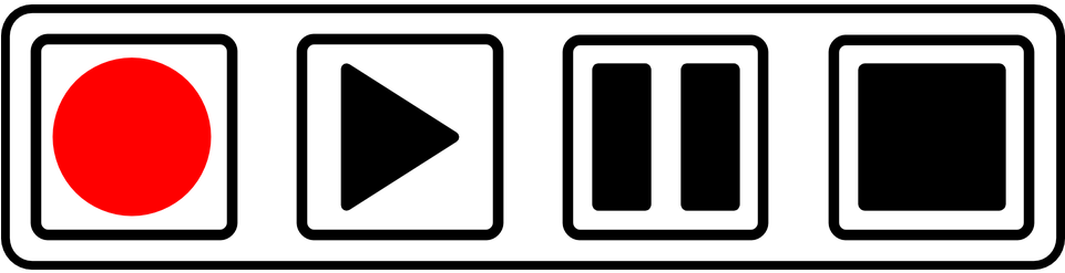 Pause Button Clipart Audio Recording - Pause Button Clipart Audio Recording (960x480)