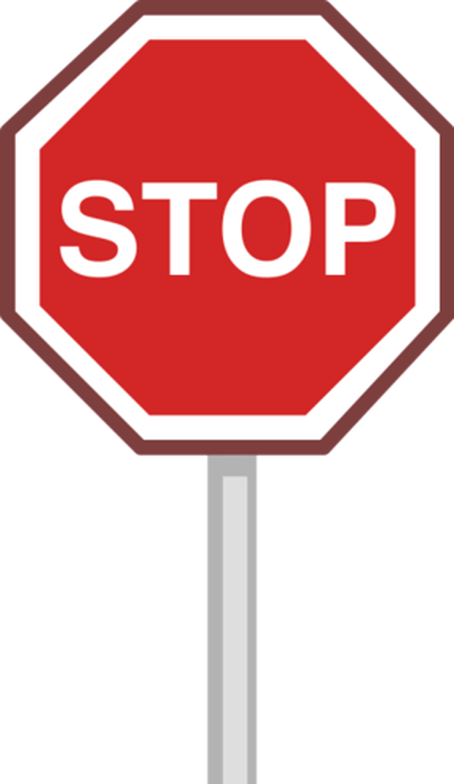 Transparent Stop Sign Clip Art - Transparent Stop Sign Clip Art (900x1553)