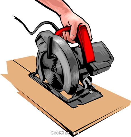 Hands With A Power Saw Royalty Free Vector Clip Art - Hands With A Power Saw Royalty Free Vector Clip Art (460x480)