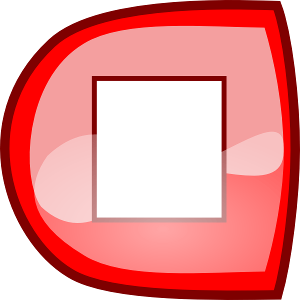 Red Stop Button Clip Art At Clker Com - Red Stop Button Clip Art At Clker Com (600x600)