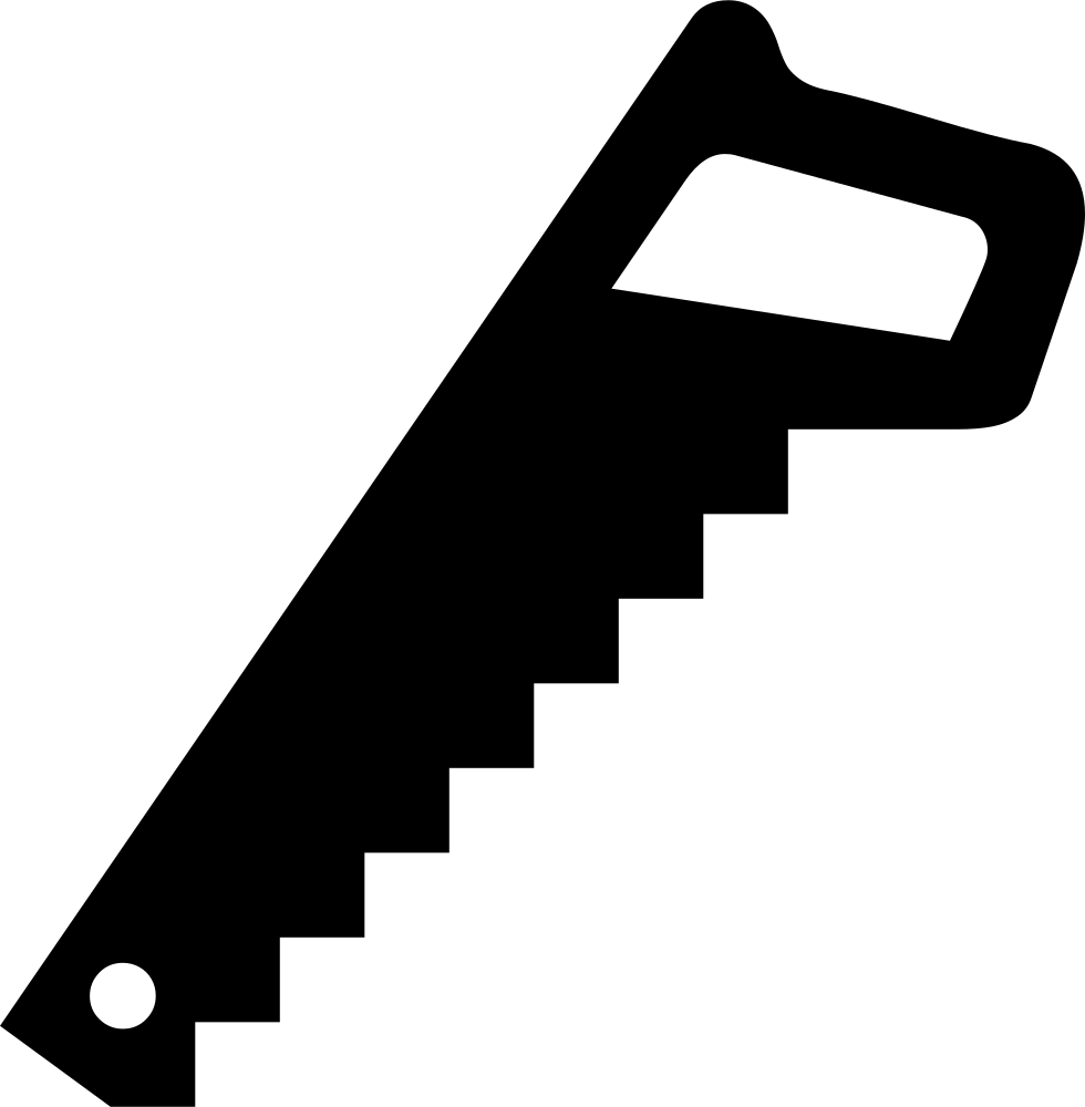 Hand Saw Vector Black Png - Hand Saw Vector Black Png (980x1000)