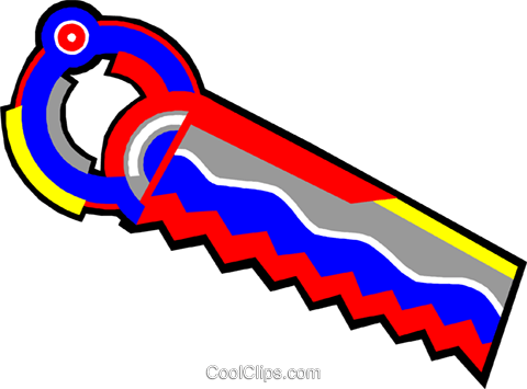 Wood Saw Royalty Free Vector Clip Art Illustration - Wood Saw Royalty Free Vector Clip Art Illustration (480x355)