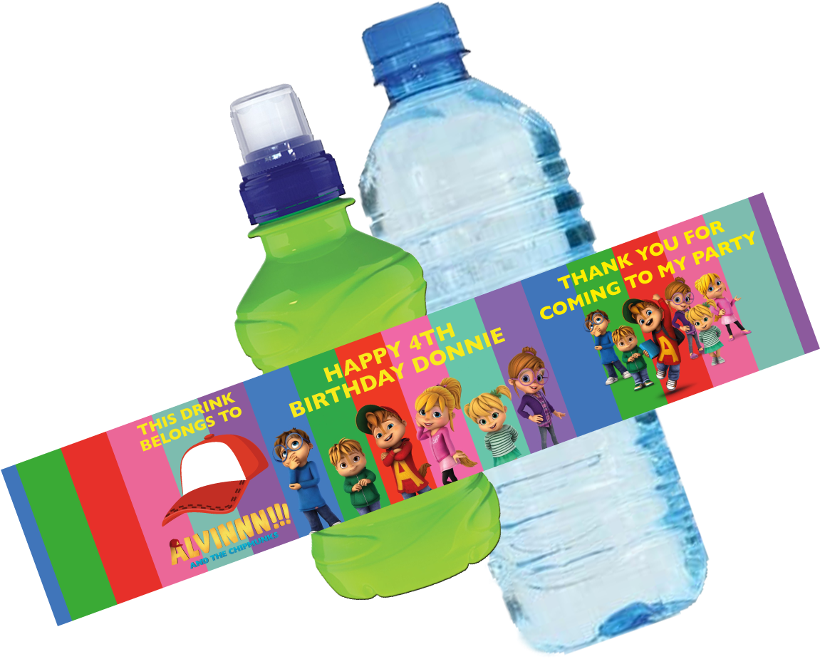 Alvin & The Chipmunks Bottle Wrappers - Alvin & The Chipmunks Bottle Wrappers (1166x1000)