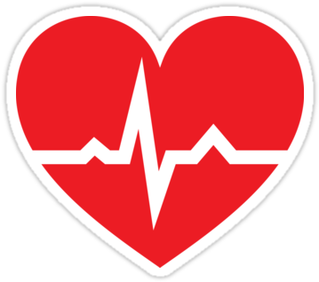 Sticker Featuring A Red Heart With A White, Normal - Sticker Featuring A Red Heart With A White, Normal (375x360)