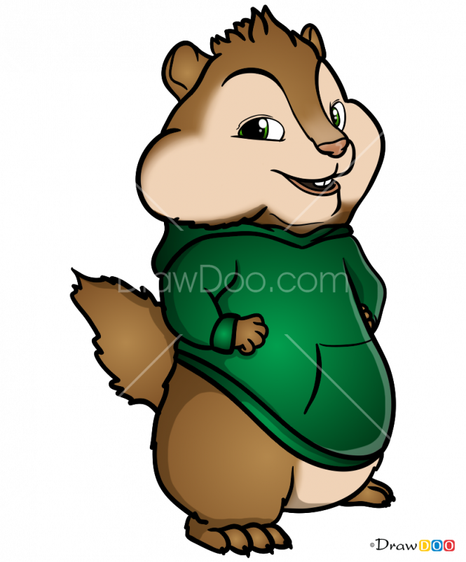 Chipmunk Clipart Draw - Chipmunk Clipart Draw (665x802)