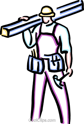 Carpenter With Hammer And Lumber Royalty Free Vector - Carpenter With Hammer And Lumber Royalty Free Vector (325x480)