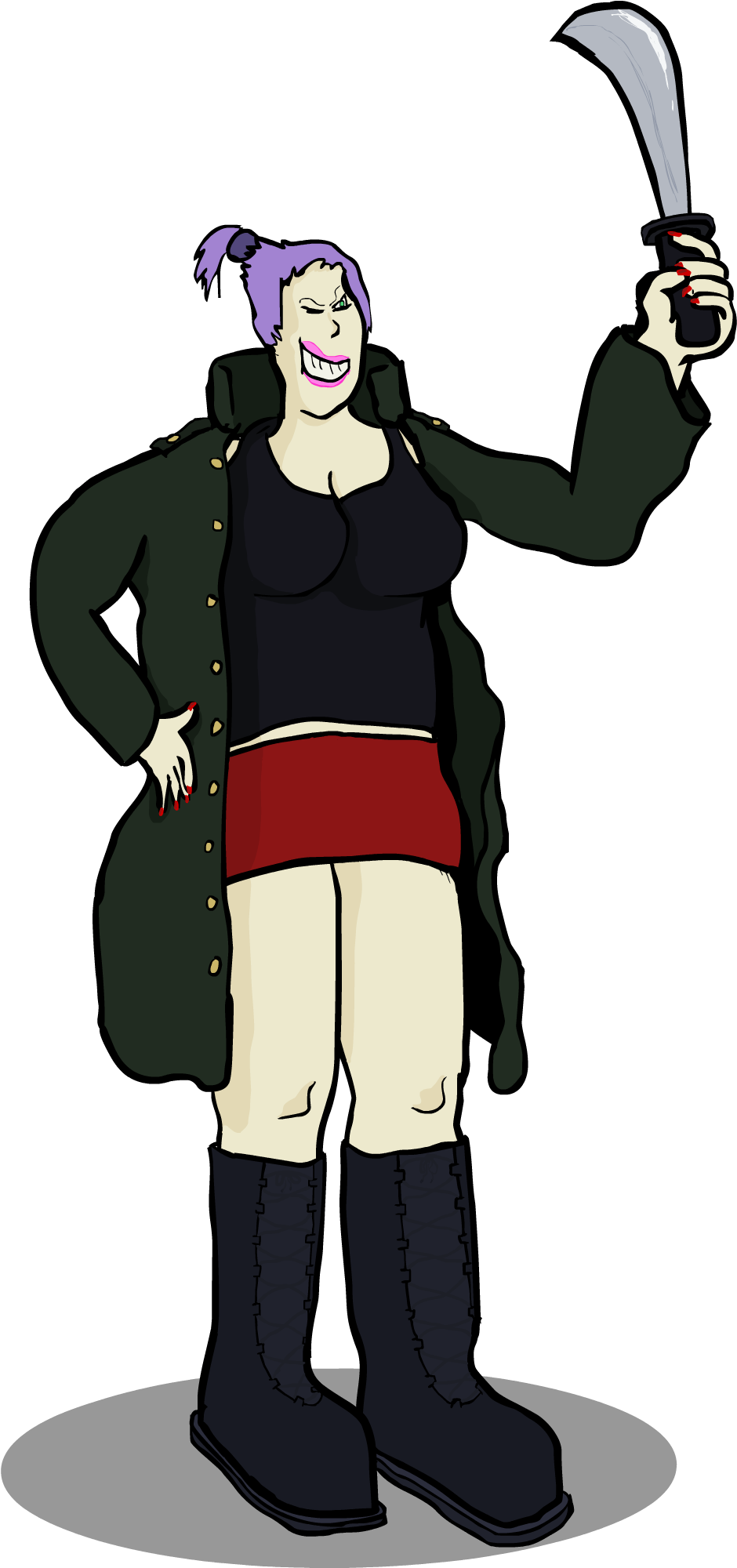 She Uses A Machete To Cut Through Red Tape By Vigorousjammer - She Uses A Machete To Cut Through Red Tape By Vigorousjammer (1040x2076)