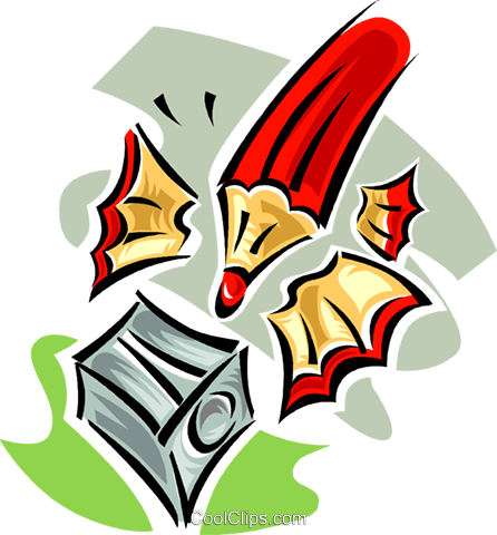 Red Pencil And A Pencil Sharpener Royalty Free Vector - Red Pencil And A Pencil Sharpener Royalty Free Vector (446x480)