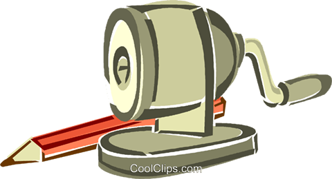 Pencil Sharpener Royalty Free Vector Clip Art Illustration - Pencil Sharpener Royalty Free Vector Clip Art Illustration (480x260)