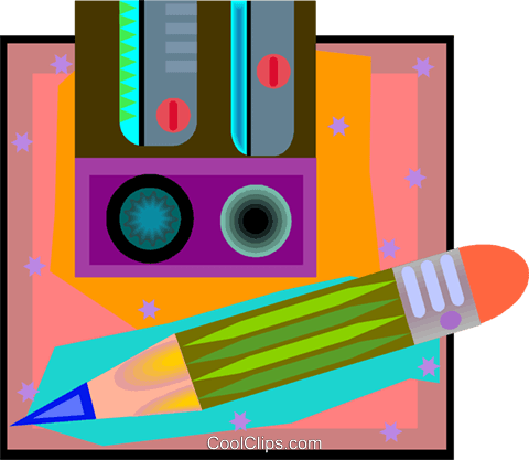 Pencil And Pencil Sharpener Royalty Free Vector Clip - Pencil And Pencil Sharpener Royalty Free Vector Clip (480x417)