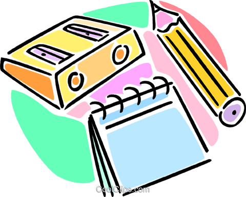 Pencil Sharpener, Pencils And Calendar Royalty Free - Pencil Sharpener, Pencils And Calendar Royalty Free (480x385)