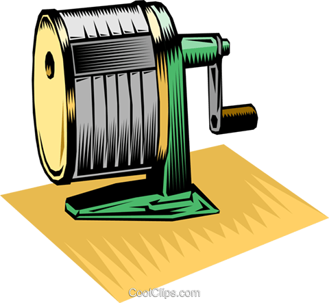 Pencil Sharpener Royalty Free Vector Clip Art Illustration - Pencil Sharpener Royalty Free Vector Clip Art Illustration (480x443)
