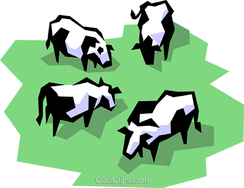 Dairy Cows Royalty Free Vector Clip Art Illustration - Dairy Cows Royalty Free Vector Clip Art Illustration (480x370)