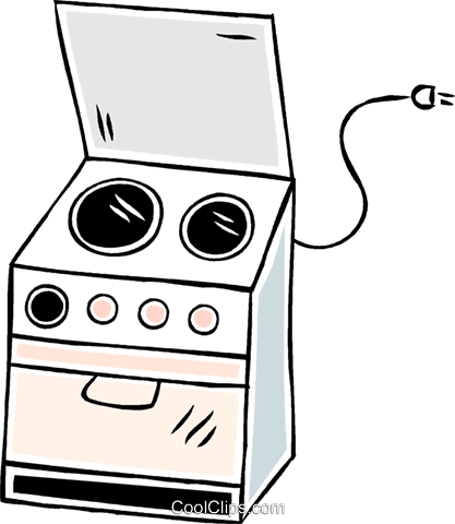 Oven Royalty Free Vector Clip Art Illustration - Oven Royalty Free Vector Clip Art Illustration (417x480)