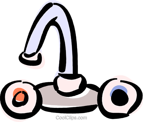 Water Taps Royalty Free Vector Clip Art Illustration - Water Taps Royalty Free Vector Clip Art Illustration (480x411)