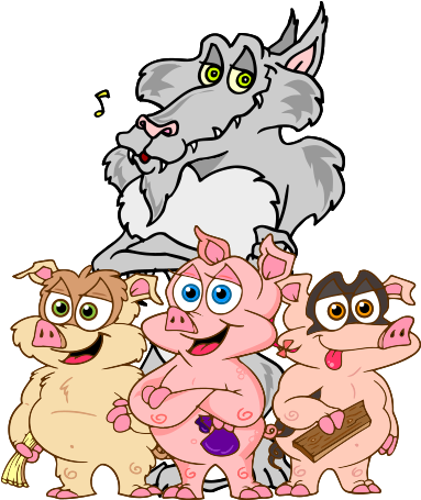 There Are Three Pigs Who Decide To Build Three Different - There Are Three Pigs Who Decide To Build Three Different (470x465)