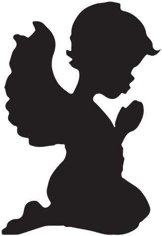 Praying Cupid Silhouette Png - Praying Cupid Silhouette Png (512x512)
