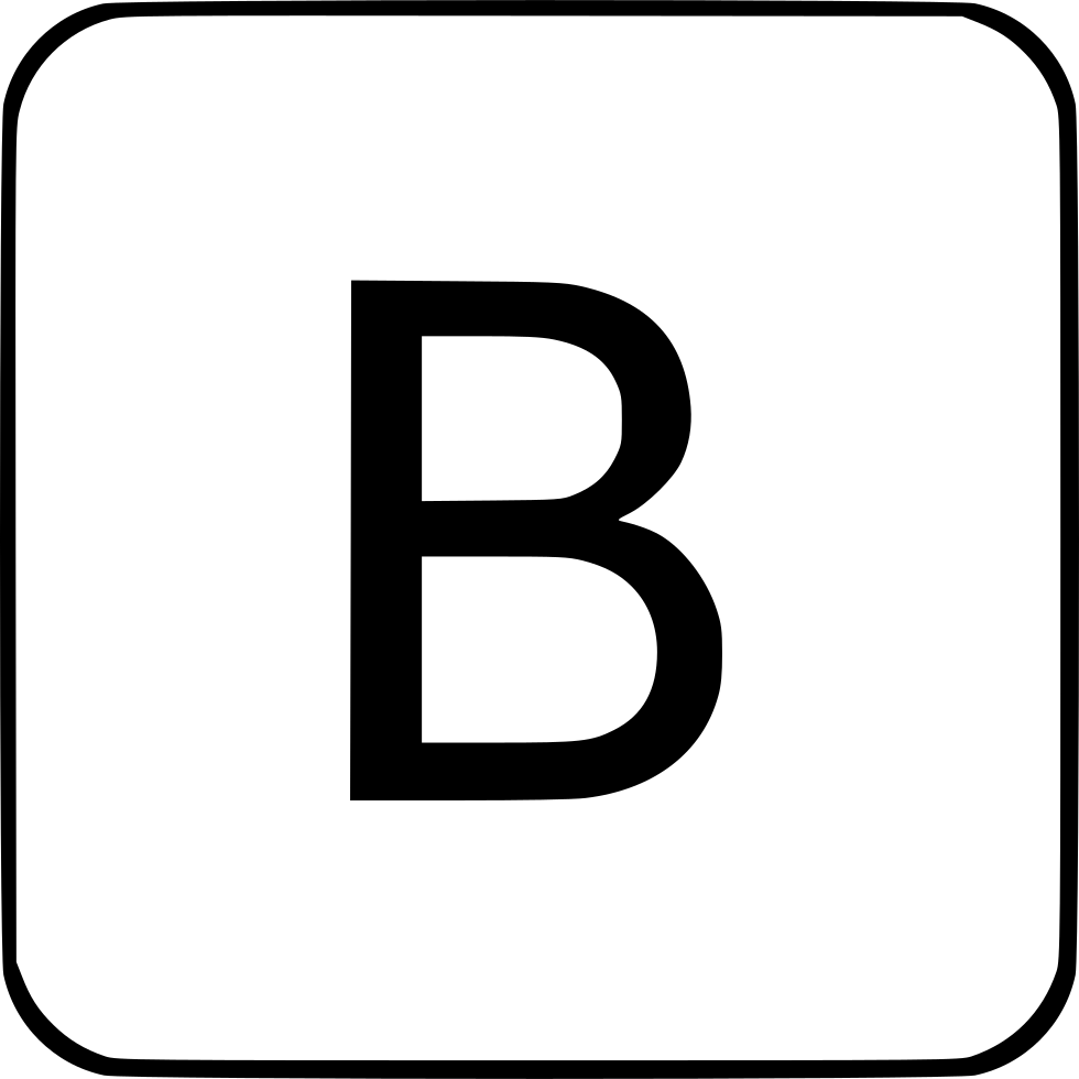 B Virtual Letter Latin Svg Png Icon - B Virtual Letter Latin Svg Png Icon (980x980)
