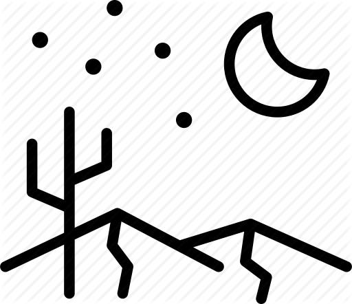 Cactus Landscape Moon Nature - Cactus Landscape Moon Nature (512x442)