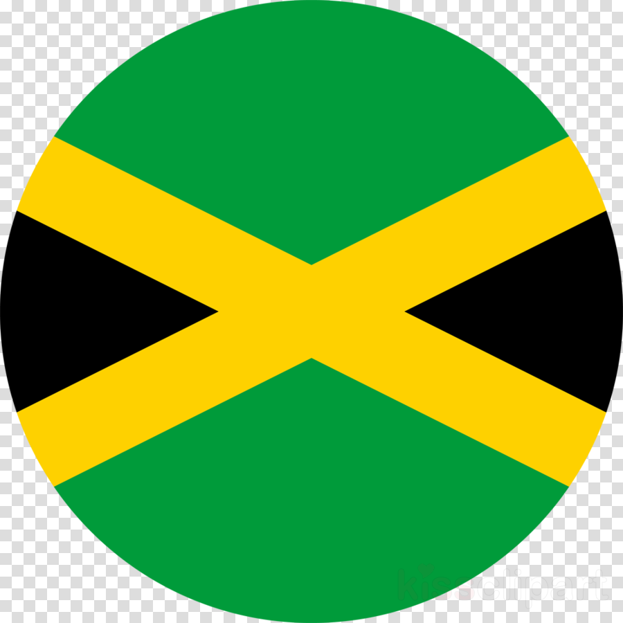 Jamaica Flag Round Clipart Flag Of Jamaica - Jamaica Flag Round Clipart Flag Of Jamaica (900x900)