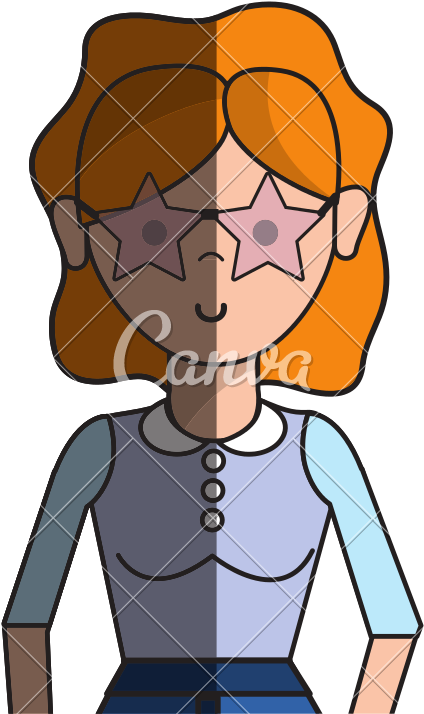 Beautiful Woman With Glasses And Blouse - Beautiful Woman With Glasses And Blouse (800x800)