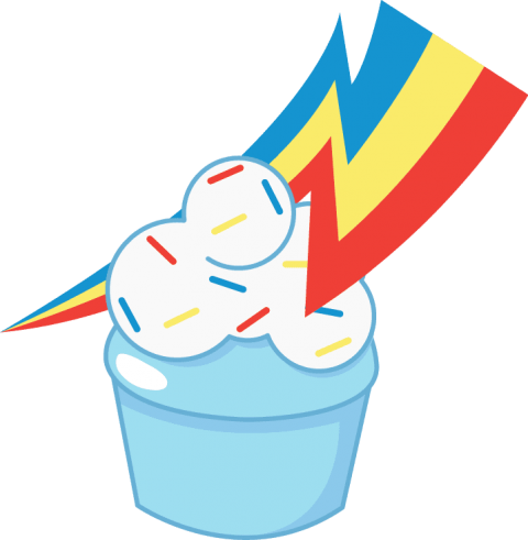 Free Png Download Mlp Rainbow Dash Cupcake Png Images - Free Png Download Mlp Rainbow Dash Cupcake Png Images (480x491)