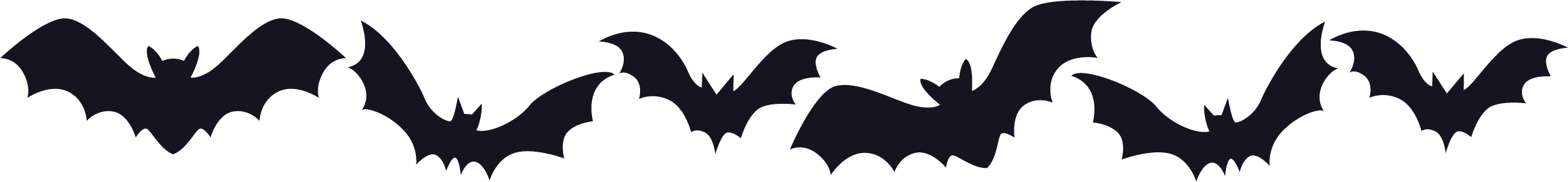 Thanksgiving Dot Com Halloween Border Bats - Thanksgiving Dot Com Halloween Border Bats (2315x270)