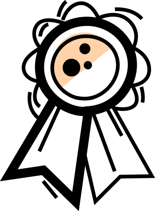 First Place Prize Ribbon Vector Image Illustration - First Place Prize Ribbon Vector Image Illustration (515x700)