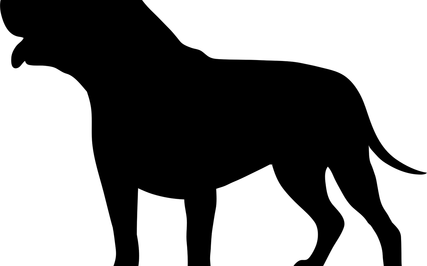 Clipart Pit Bull Dog Silhouette - Clipart Pit Bull Dog Silhouette (1368x855)
