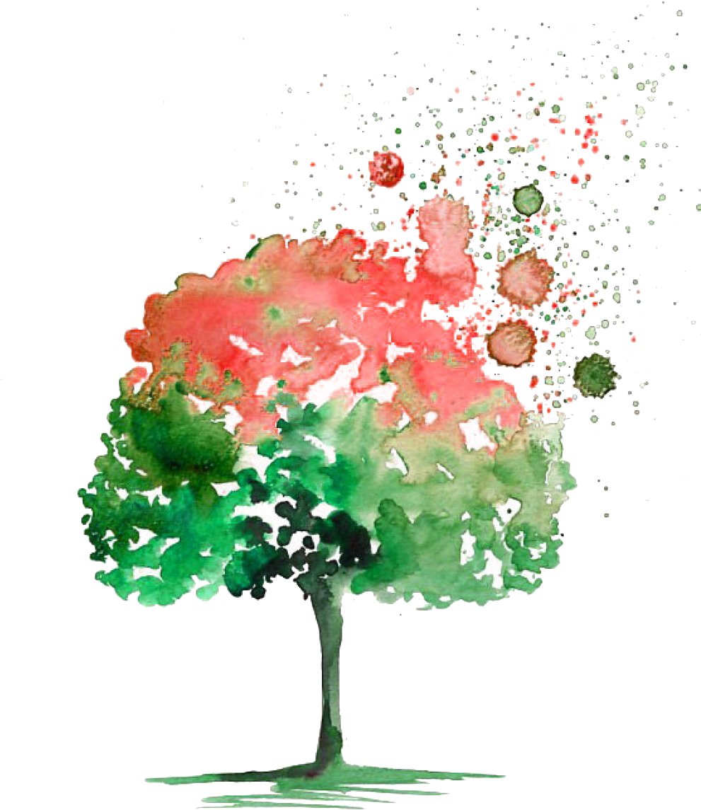 Watercolor Painting Tree Picture - Watercolor Painting Tree Picture (990x1265)