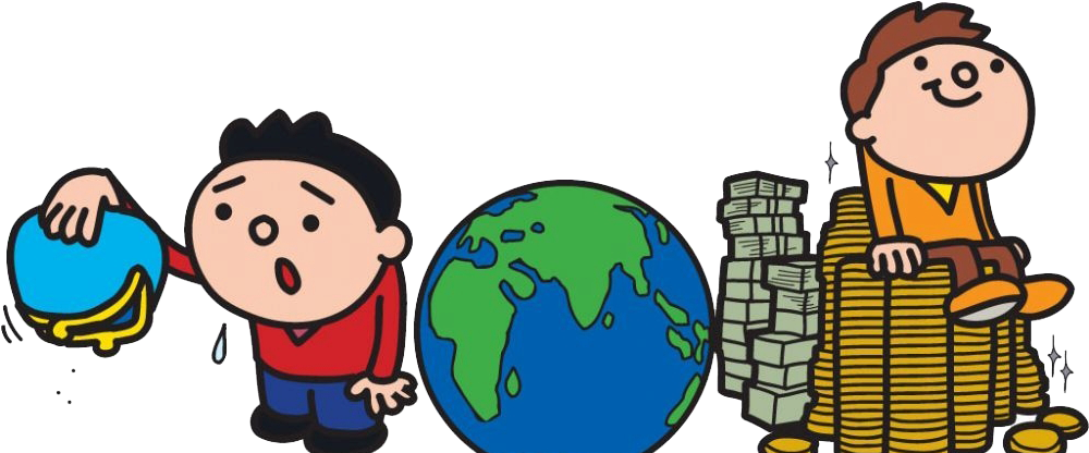 Clip Art Wealth Poor Man Transprent - Clip Art Wealth Poor Man Transprent (1000x444)