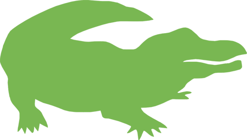 Alligator Silhouette - Alligator Silhouette (500x283)