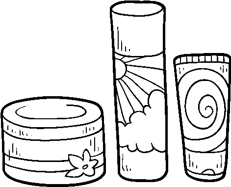 Body Creams Coloring Page - Body Creams Coloring Page (600x470)