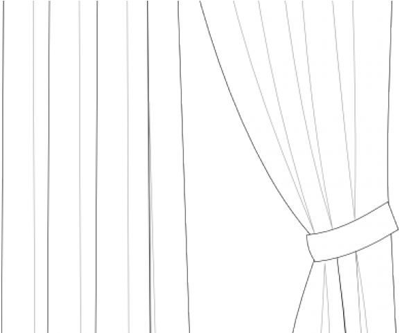 Curtain Clipart Outline - Curtain Clipart Outline (640x480)