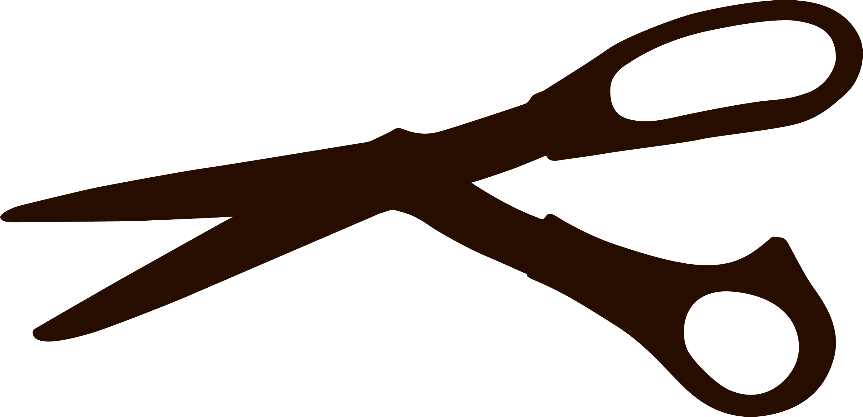 Scissors Clipart Silhouette - Scissors Clipart Silhouette (2765x1338)