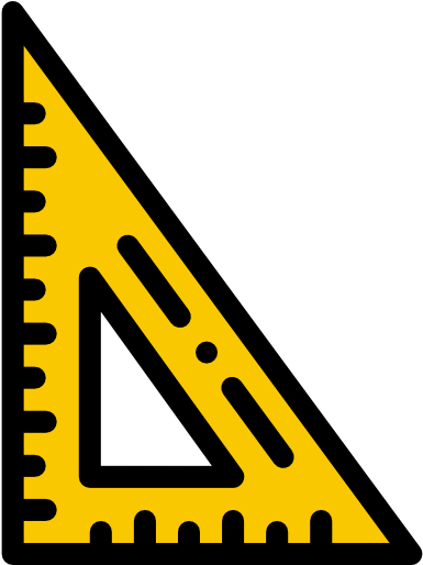 Triangular Ruler Free Icon - Triangular Ruler Free Icon (512x513)