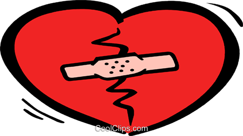 Broken Heart Royalty Free Vector Clip Art Illustration - Broken Heart Royalty Free Vector Clip Art Illustration (480x269)