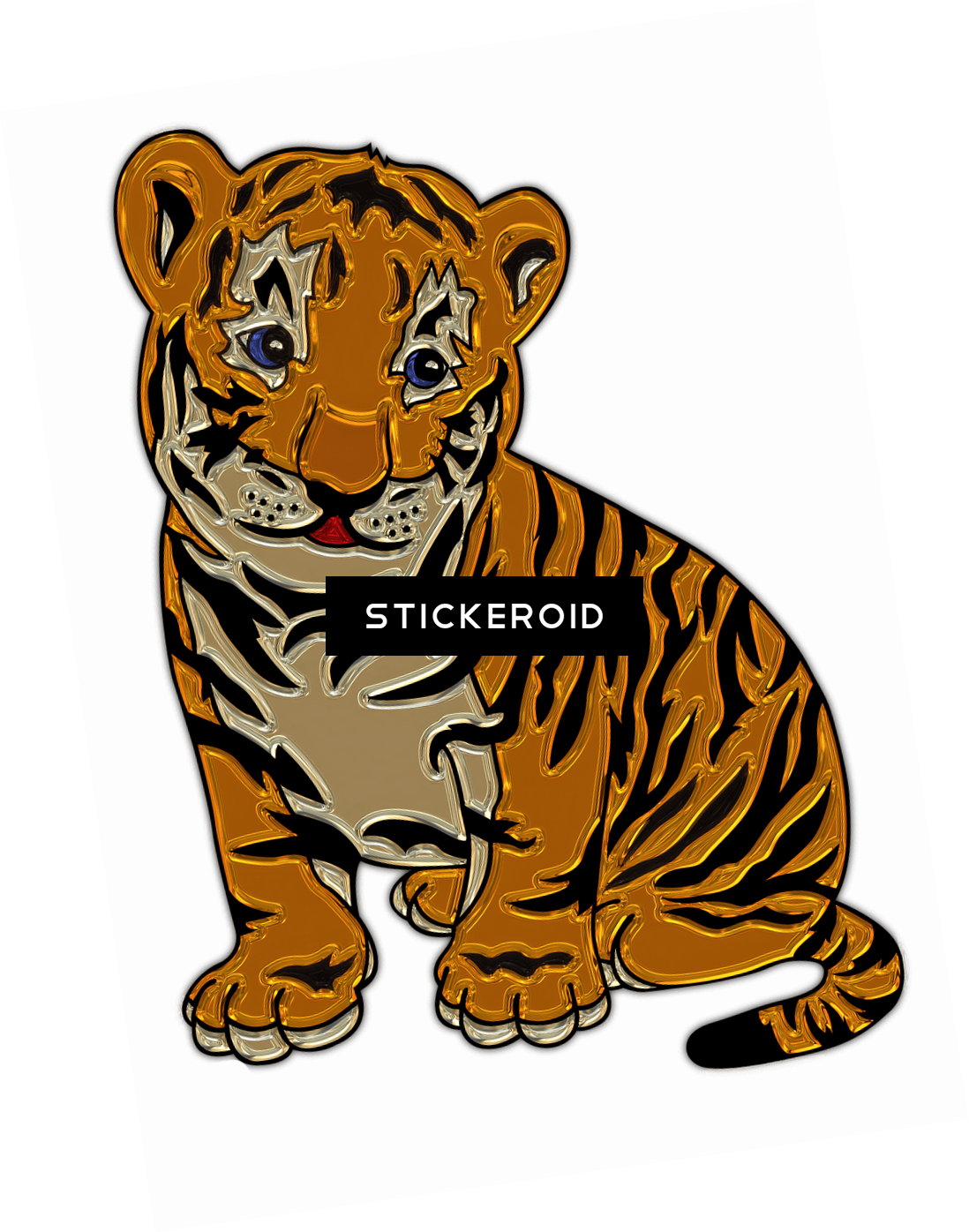 Lion Cub Sitting Plastic Art - Lion Cub Sitting Plastic Art (1098x1396)